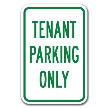 SIGNMISSION Tenant Parking 12inx18in Heavy Gauge Alum Signs, 18" L, 12" H, A-1218 Tenant Parking - Tenant P O A-1218 Tenant Parking - Tenant P O